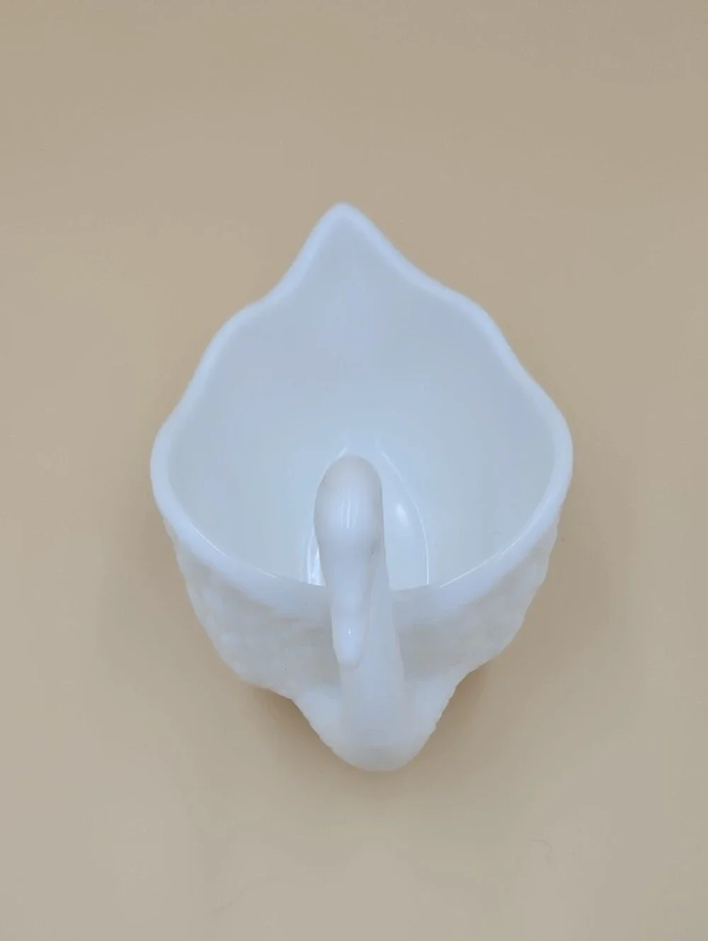 White Swan Milk Glass Bowl